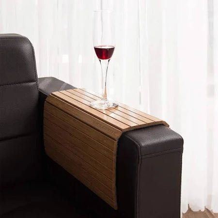 Handmade Folding Wood Sofa Arm Tray Table
